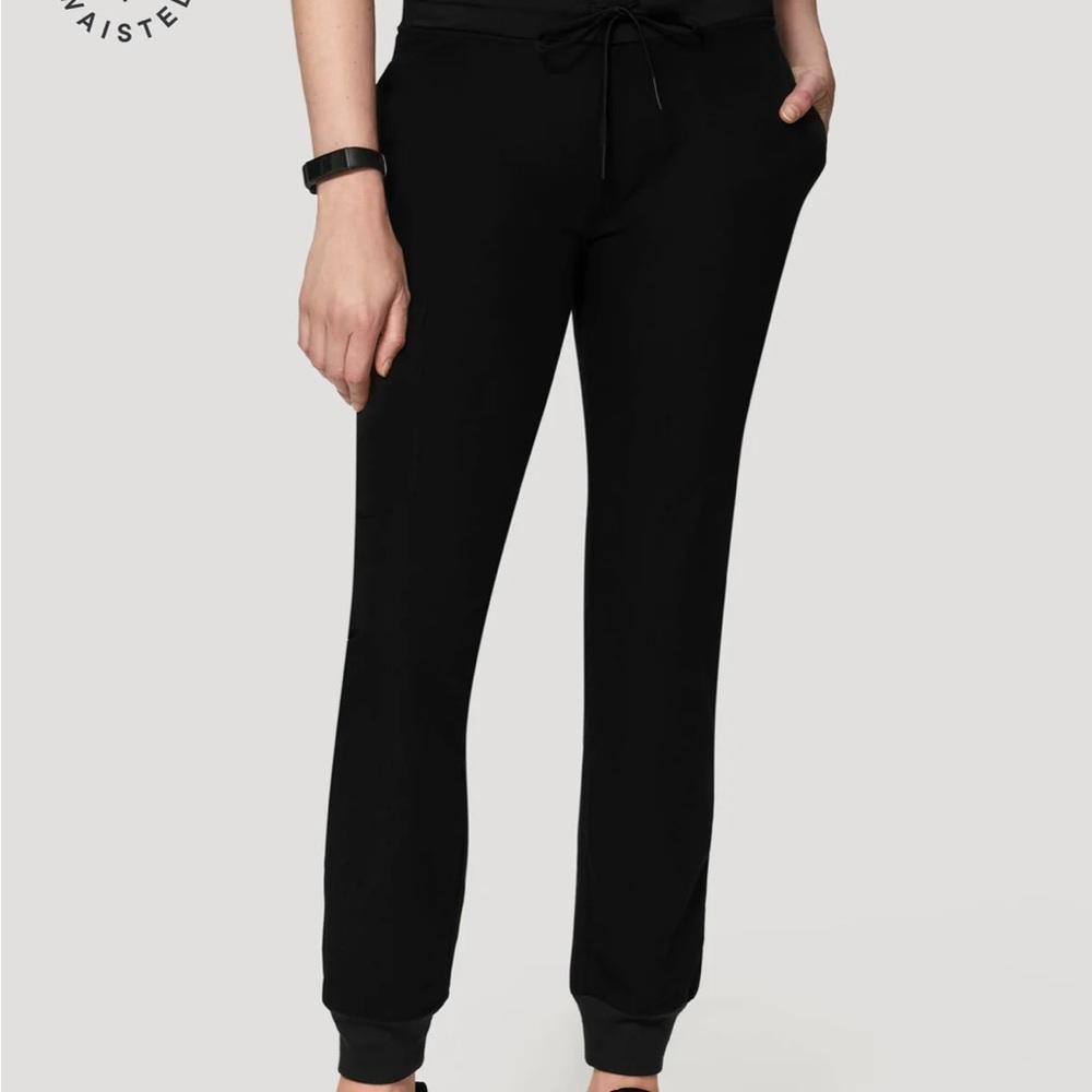 Mandala High-Waisted Black Jogger Scrub Pants Size 5x New